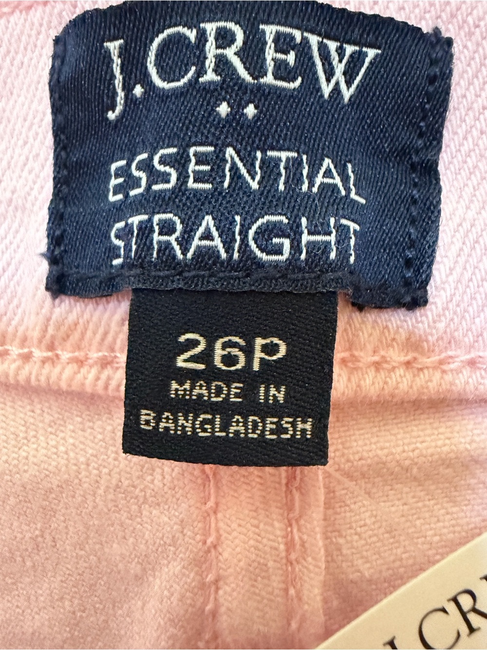 J. Crew Pink Essentials Straight Jean. Size 26P. NWT - Picture 5 of 5